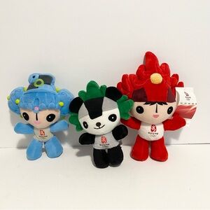 2008 Beijing Olympics Mascot Plush Fuwa Huanhuan Beibei Stuffed Good Luck Dolls